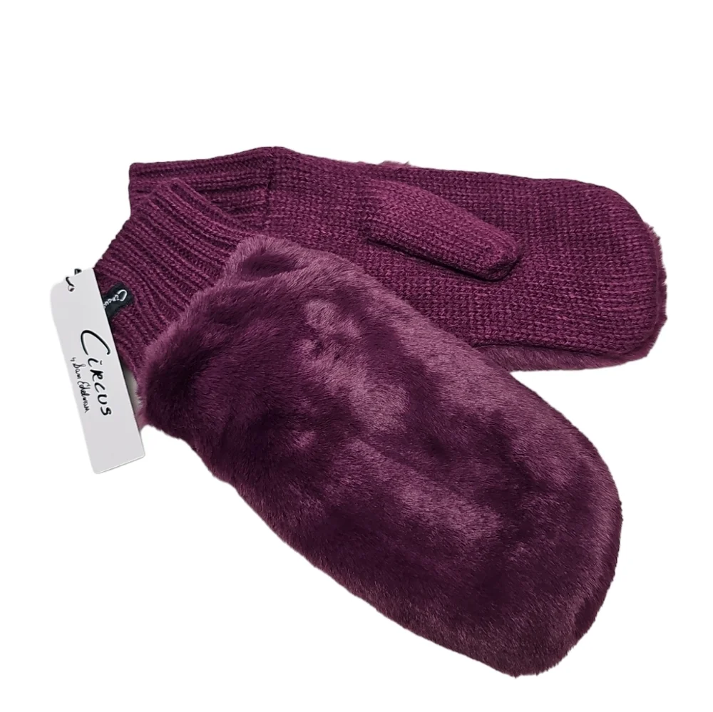 Circus x Sam Edelman Faux Fur Mittens one size
